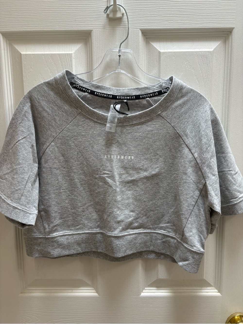 Ryderwear Light Gray Cropped Sweat Tee